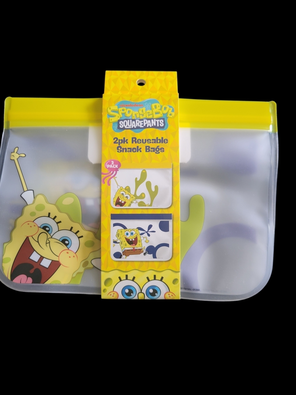 SpongeBob SquarePants Yellow & Blue 2-Pack Reusable Snack Bags